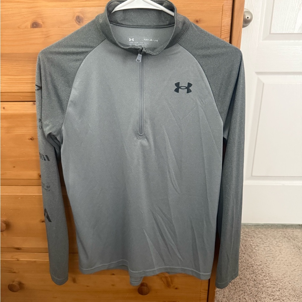 Under Armour Boys Performance Gray Quarter-Zip Jacket